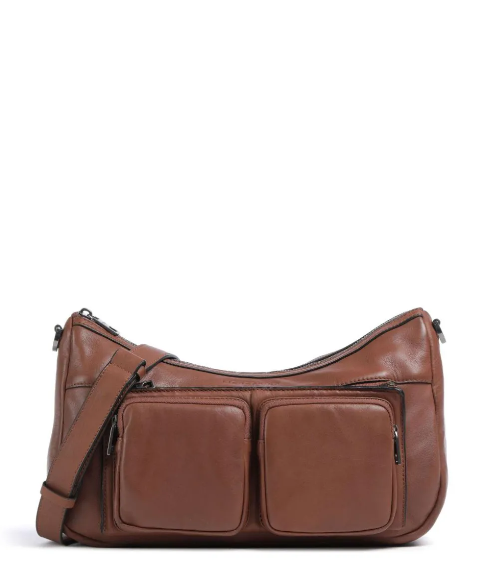 Maia Sheep Natural M Schultertasche Schafsleder dunkelbraun