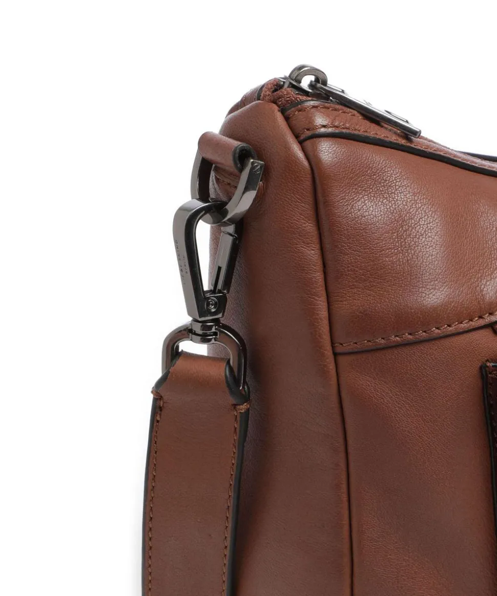 Maia Sheep Natural M Schultertasche Schafsleder dunkelbraun