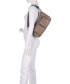 Maia Sheep Natural M Schultertasche Schafsleder taupe