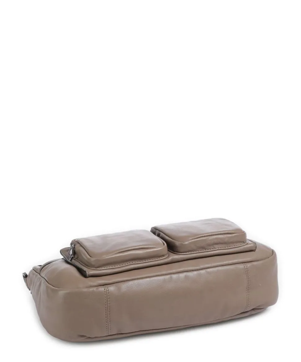 Maia Sheep Natural M Schultertasche Schafsleder taupe