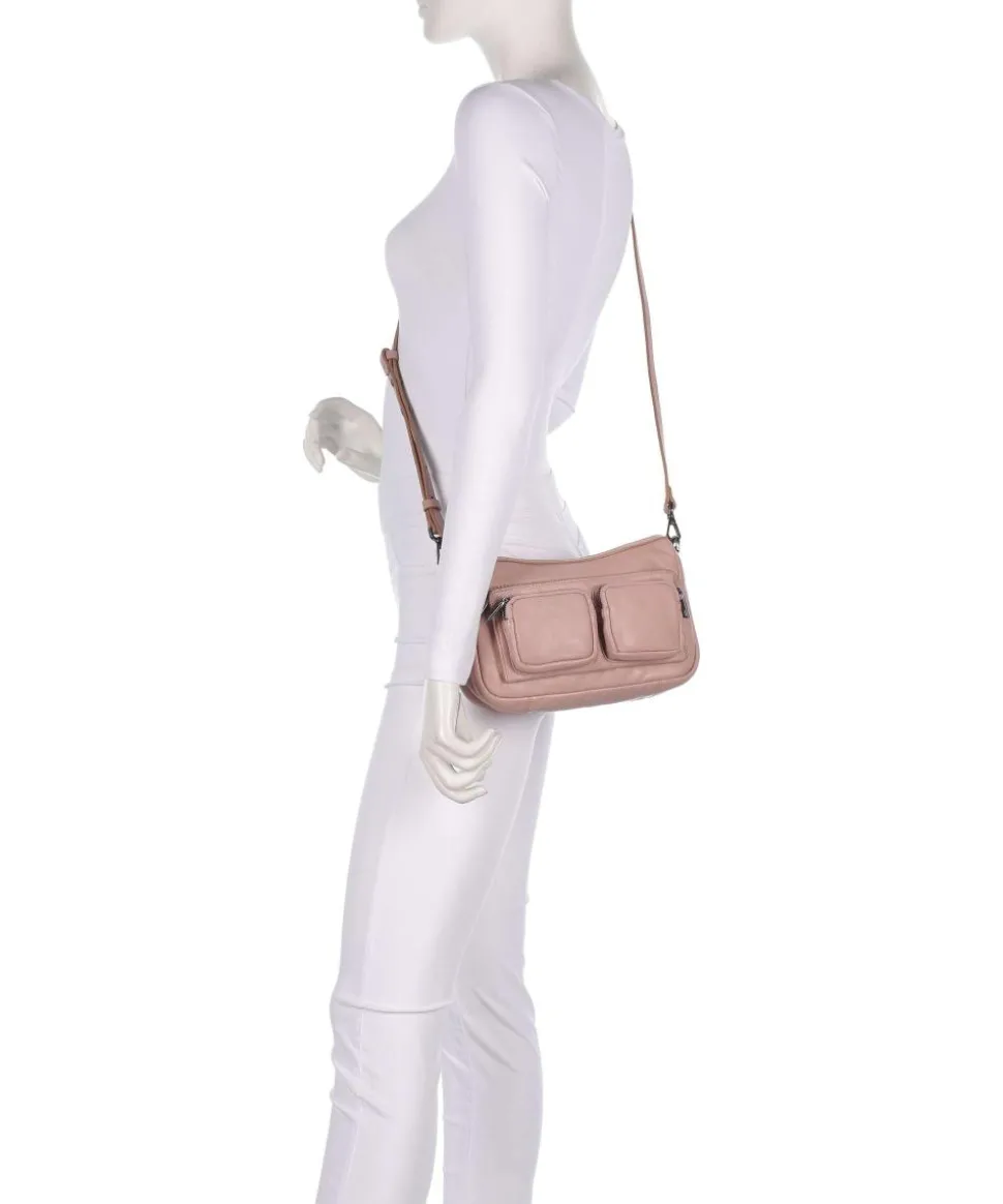 Maia Sheep Natural S Schultertasche Schafsleder altrosa