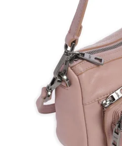 Maia Sheep Natural S Schultertasche Schafsleder altrosa