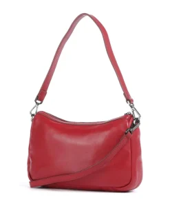 Maia Sheep Natural S Schultertasche Schafsleder dunkelrot