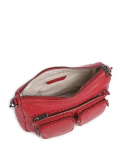 Maia Sheep Natural S Schultertasche Schafsleder dunkelrot