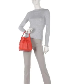 Malory Bucket bag genarbtes Leder orange