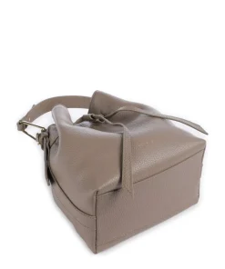 Malory Bucket bag genarbtes Leder taupe