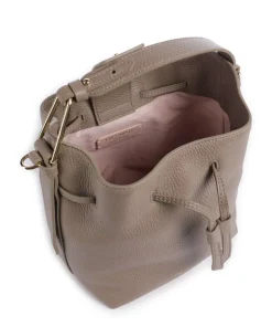 Malory Bucket bag genarbtes Leder taupe