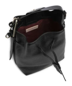 Malory Bucket bag genarbtes Leder schwarz