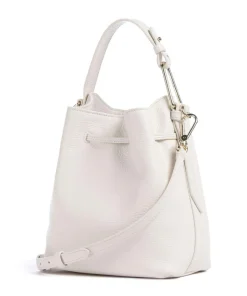Malory Bucket bag genarbtes Leder weiß