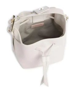 Malory Bucket bag genarbtes Leder weiß