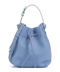 Malory Bucket bag genarbtes Leder blau