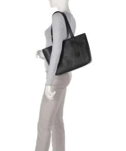 Malory Shopper genarbtes Leder schwarz