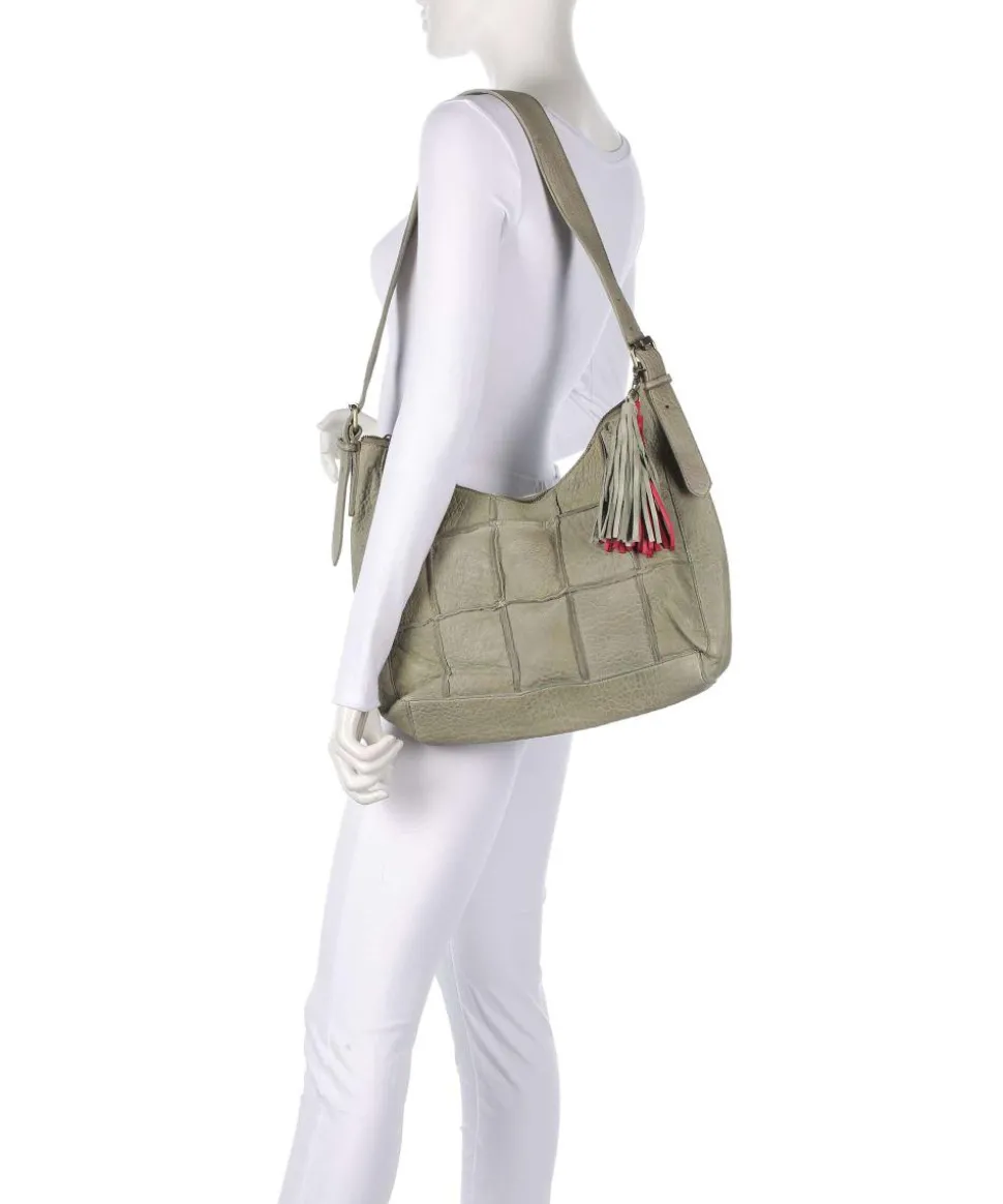 Malvengasse 5 Schultertasche genarbtes Leder grün