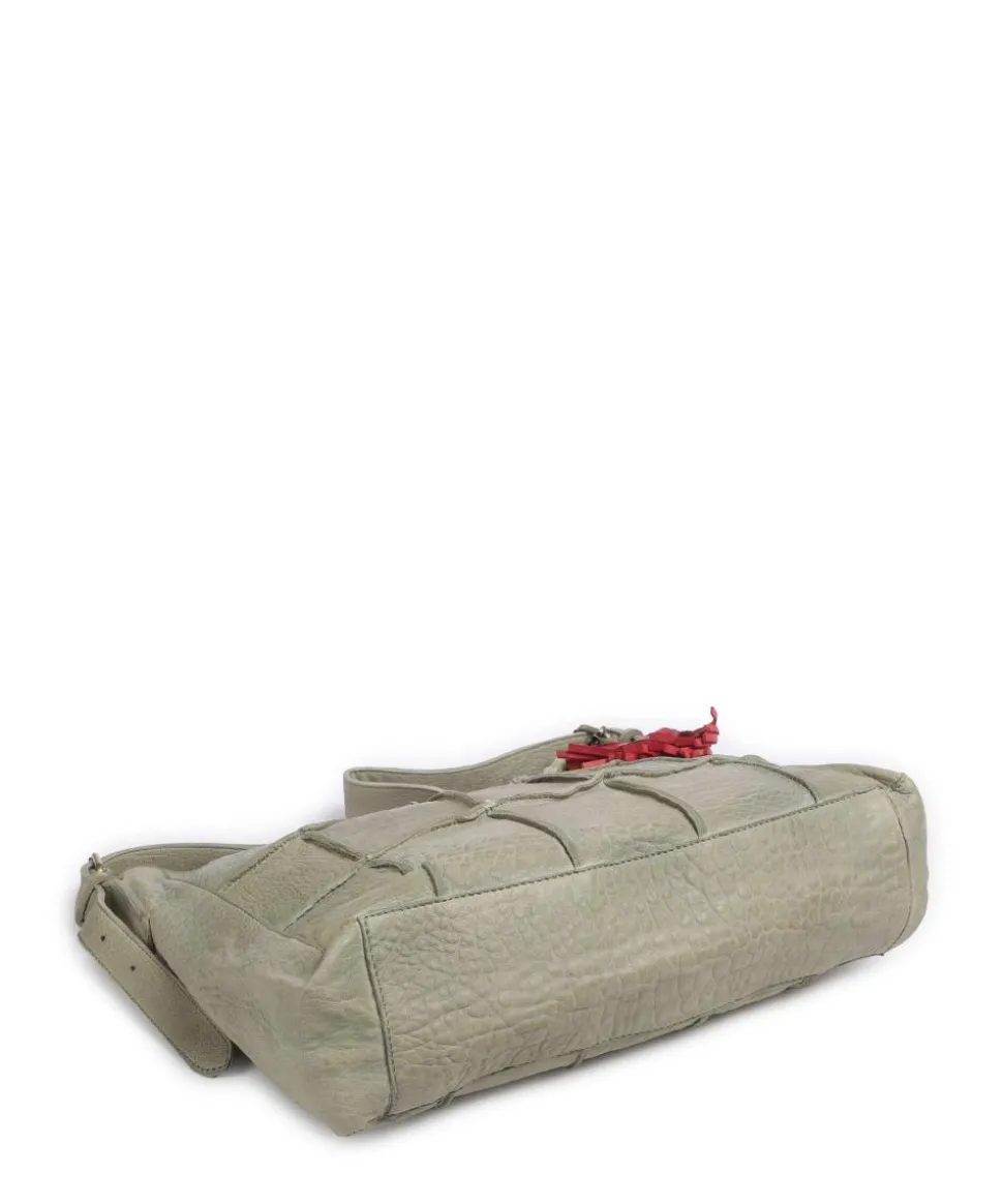 Malvengasse 5 Schultertasche genarbtes Leder grün