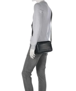 Manciano Pino Umhängetasche fein genarbtes Rindsleder schwarz