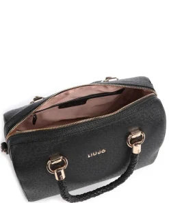 Manhattan Handtasche Lederimitat schwarz