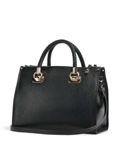 Manhattan M Handtasche Lederimitat schwarz