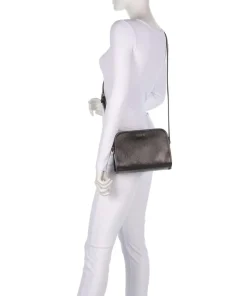 Manhattan M Umhängetasche Lederimitat dunkelbraun