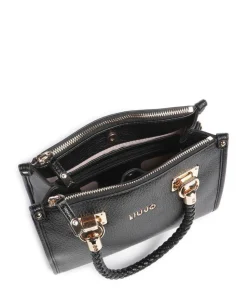 Manhattan S Handtasche Lederimitat schwarz