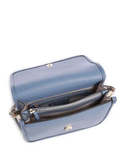 Manhattan S Schultertasche Lederimitat blaugrau