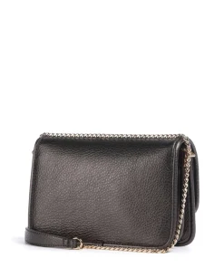 Manhattan S Schultertasche Lederimitat dunkelbraun