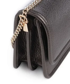 Manhattan S Schultertasche Lederimitat dunkelbraun