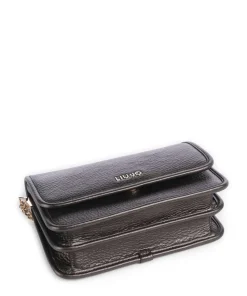 Manhattan S Schultertasche Lederimitat dunkelbraun