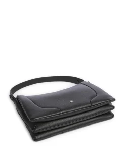 Mara M Beuteltasche genarbtes Rindsleder schwarz