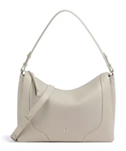 Mara M Beuteltasche genarbtes Rindsleder beige