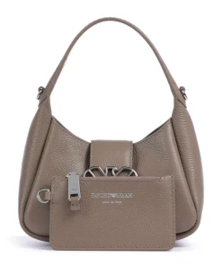 Mary-O Schultertasche genarbtes Rindsleder taupe