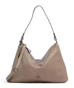 Match Beuteltasche genarbtes Rindsleder hellbraun