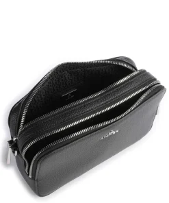 Matteo Umhängetasche genarbtes Rindsleder schwarz