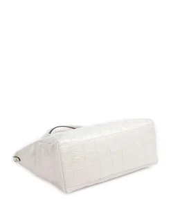 Maxi Cocco Mia Handtasche geprägtes Rindsleder creme