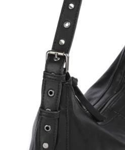 Me and My Bag Beuteltasche fein genarbtes Leder schwarz