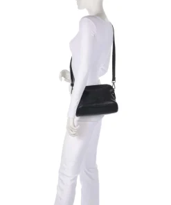 Me and My Bag Schultertasche fein genarbtes Leder schwarz