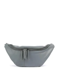 Me and My Bag Umhängetasche fein genarbtes Leder blaugrau