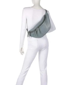 Me and My Bag Umhängetasche fein genarbtes Leder blaugrau