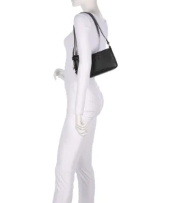 Mediana M Schultertasche Lederimitat schwarz