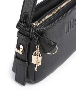 Mediana M Schultertasche Lederimitat schwarz