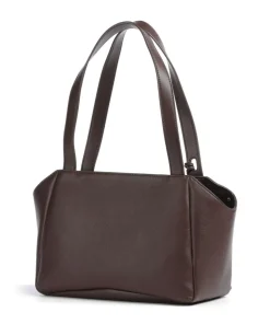 Mediana M Shopper Lederimitat dunkelbraun