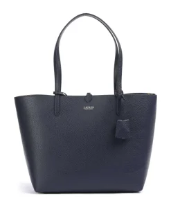 Medium Shopper Lederimitat navy