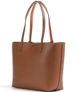 Medium Shopper Lederimitat karamellbraun
