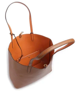 Medium Shopper Lederimitat karamellbraun