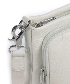 Mellow Leather Umhängetasche genarbtes Kalbsleder creme