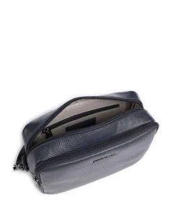 Mellow Leather Umhängetasche genarbtes Kalbsleder dunkelblau