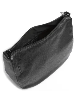 Mellow Leather Umhängetasche genarbtes Kalbsleder schwarz
