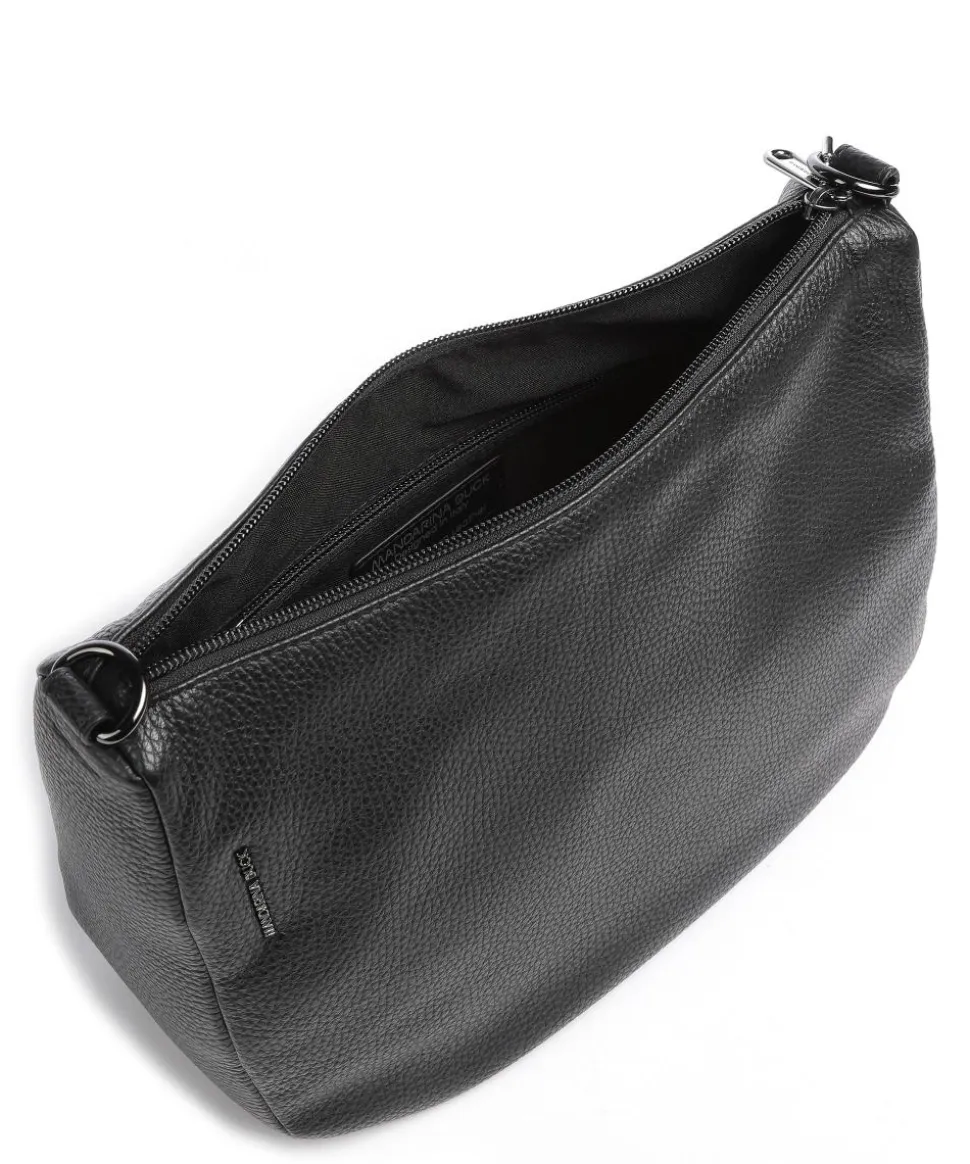 Mellow Leather Umhängetasche genarbtes Kalbsleder schwarz
