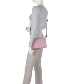 Mellow Leather Umhängetasche genarbtes Kalbsleder violett