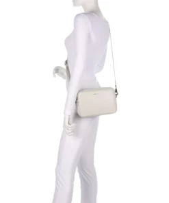 Mellow Leather Umhängetasche genarbtes Kalbsleder creme