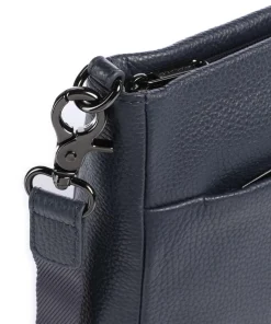 Mellow Leather Umhängetasche genarbtes Kalbsleder dunkelblau